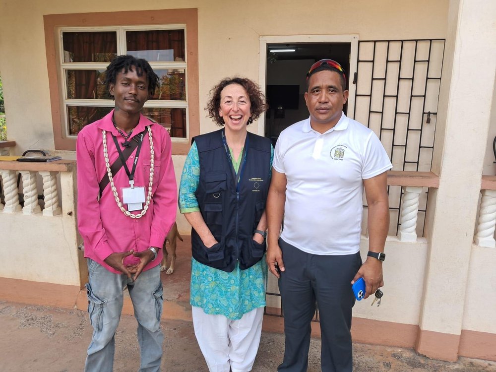 Tania with staff at GECOM, the local election team