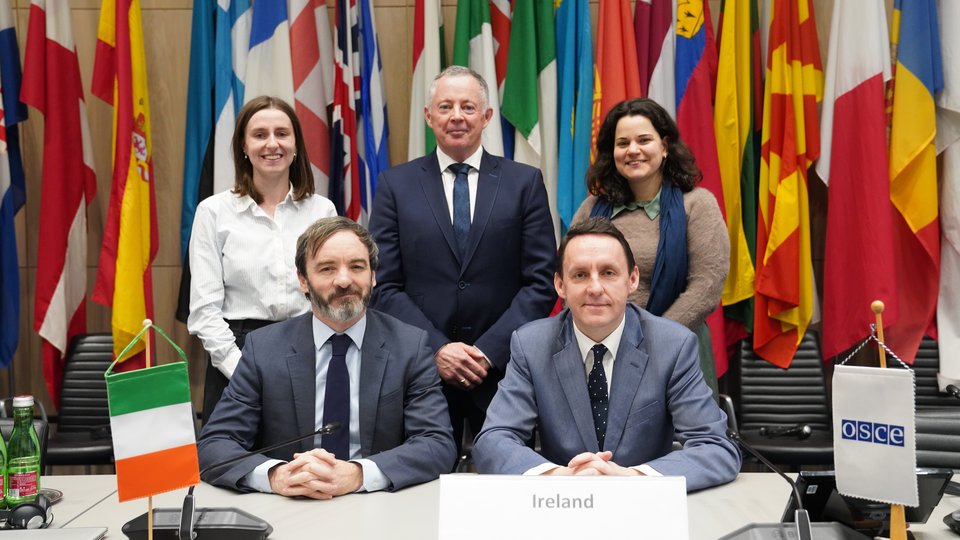 Irish Ambassador to the OSCE together with team members