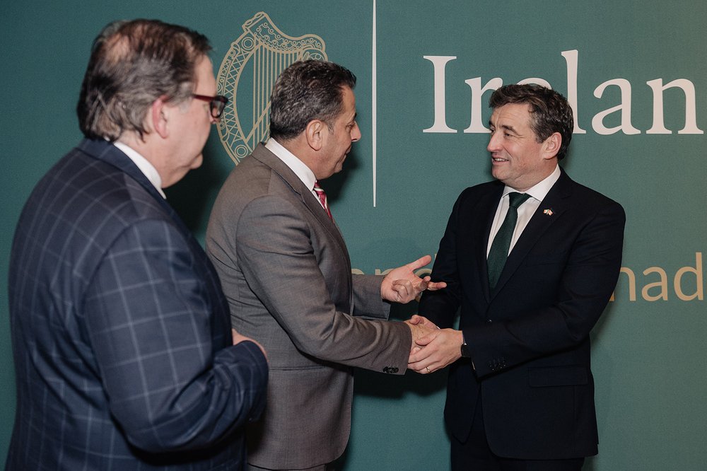 from left: MP James Maloney, MP Ziad Aboultaif, Irish Ambassador Concannon