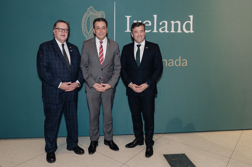 from left: MP James Maloney, MP Ziad Aboultaif, Irish Ambassador Concannon
