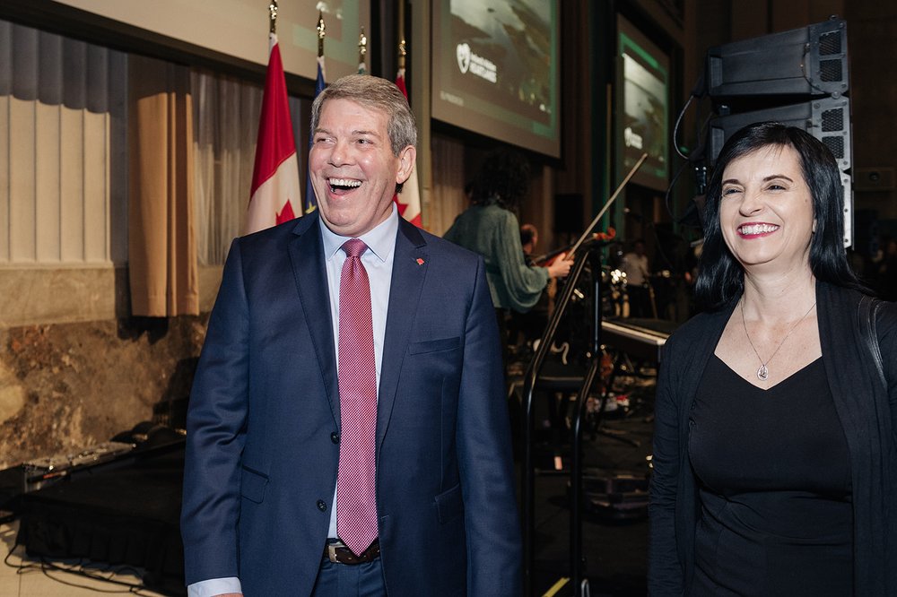 left: MP Vance Badawey, Leanna DeLuca