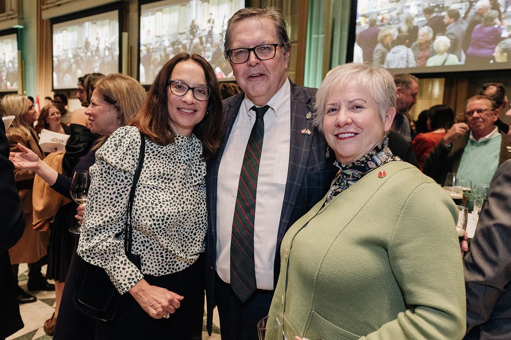 from left: former Ambassador of Canada to Ireland Nancy Smyth, MP James Maloney,  Senator Iris Petten