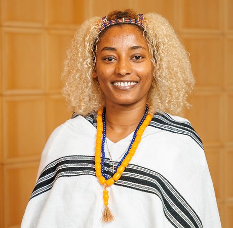 Woman wearing traditional Ethiopian attire