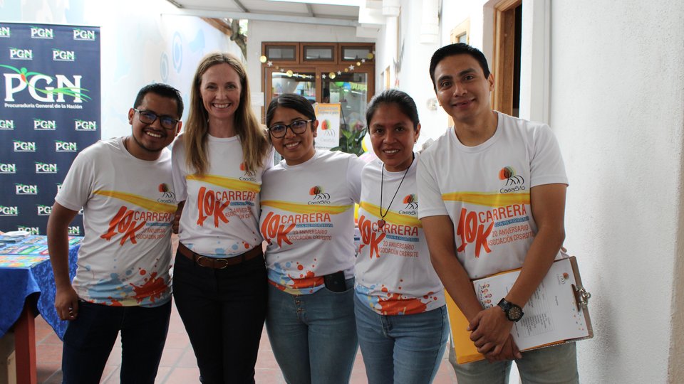 Group of people in matching tshirts