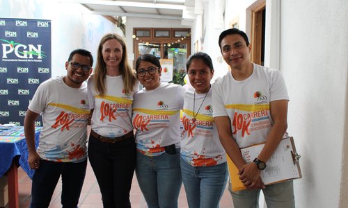 Group of people in matching tshirts