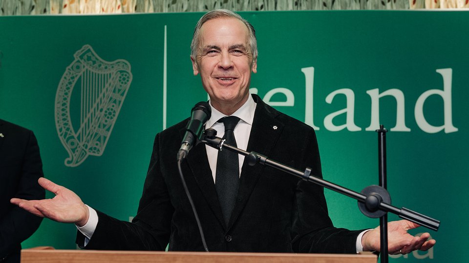 PM Mark Carney giving a speech at SPD 2026.