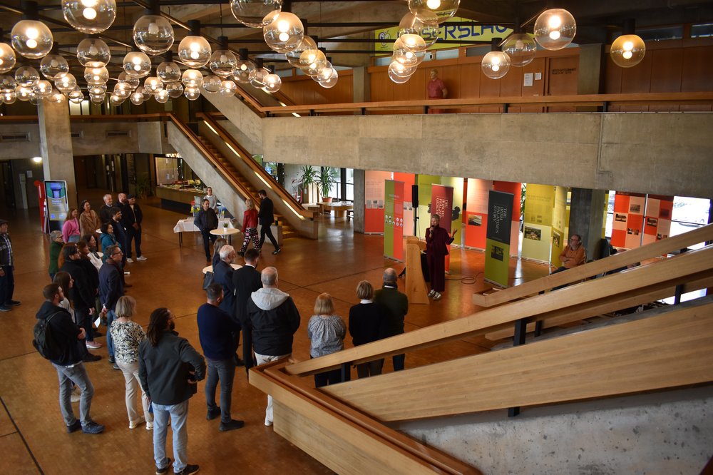 Photo of exhibition attendees in Kaiserslautern