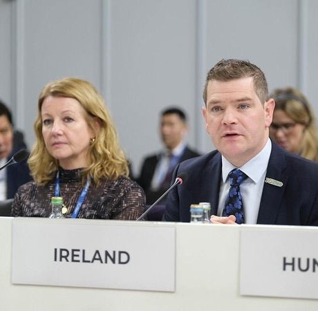 Minister Peter Burke speaking at OSCE