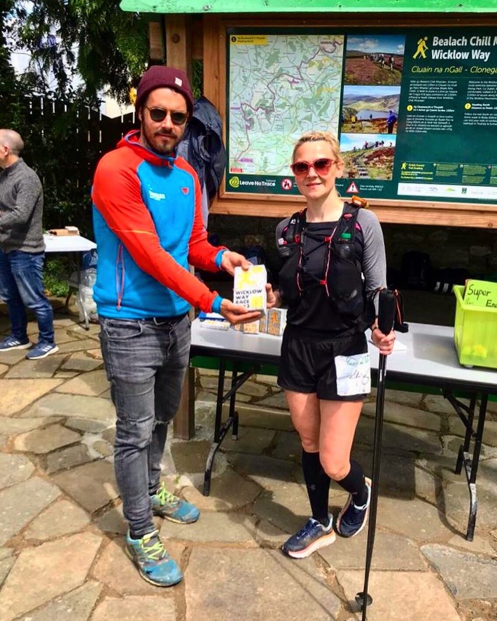 Ivana accepting a Wicklow Way prize