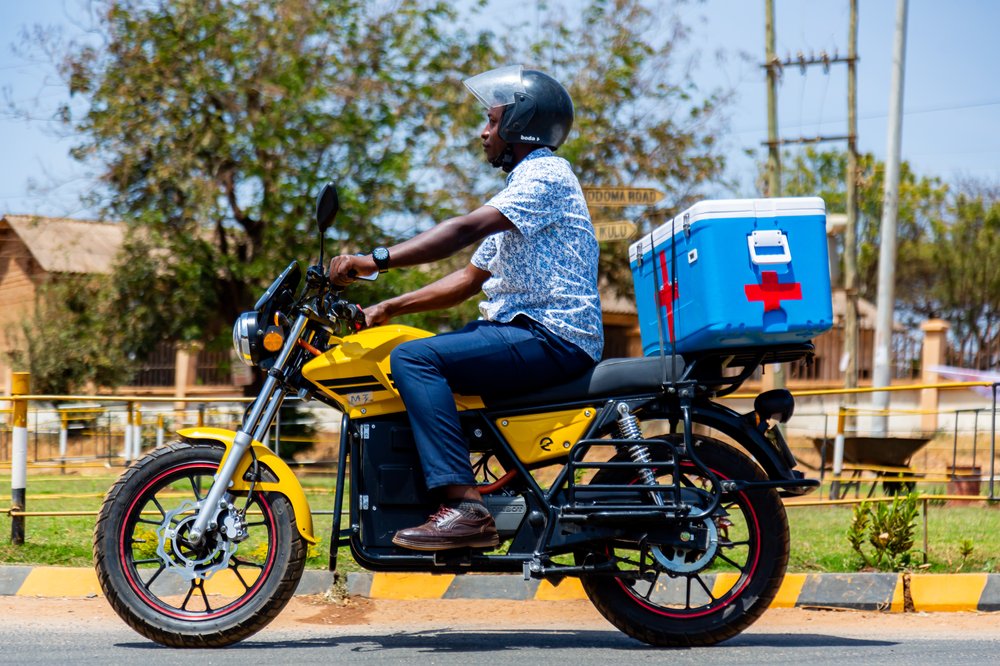 Electric motorbike in Tanzania.