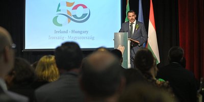 Ambassador Almqvist gives his St. Patrick's Day Remarks at the National Day Reception in Budapest, Hungary 2026.03.17.