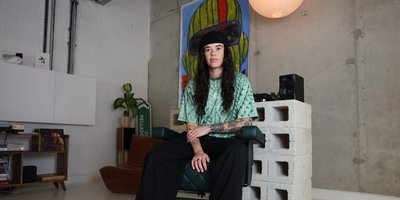 Leah Hayden Cassidy sitting in her barber chair