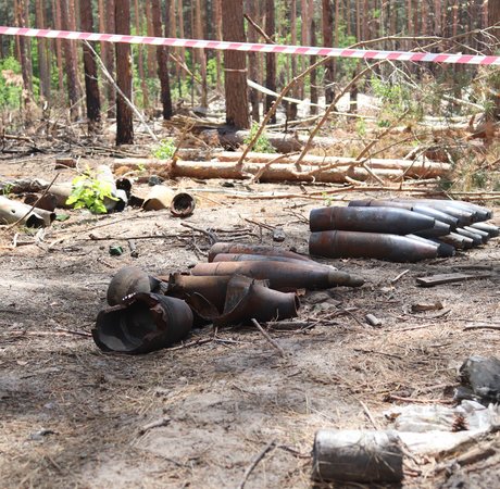 Stockpiles of ammunition