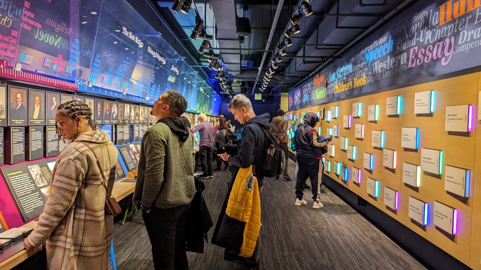 Exhibition space at the American Writers Museum