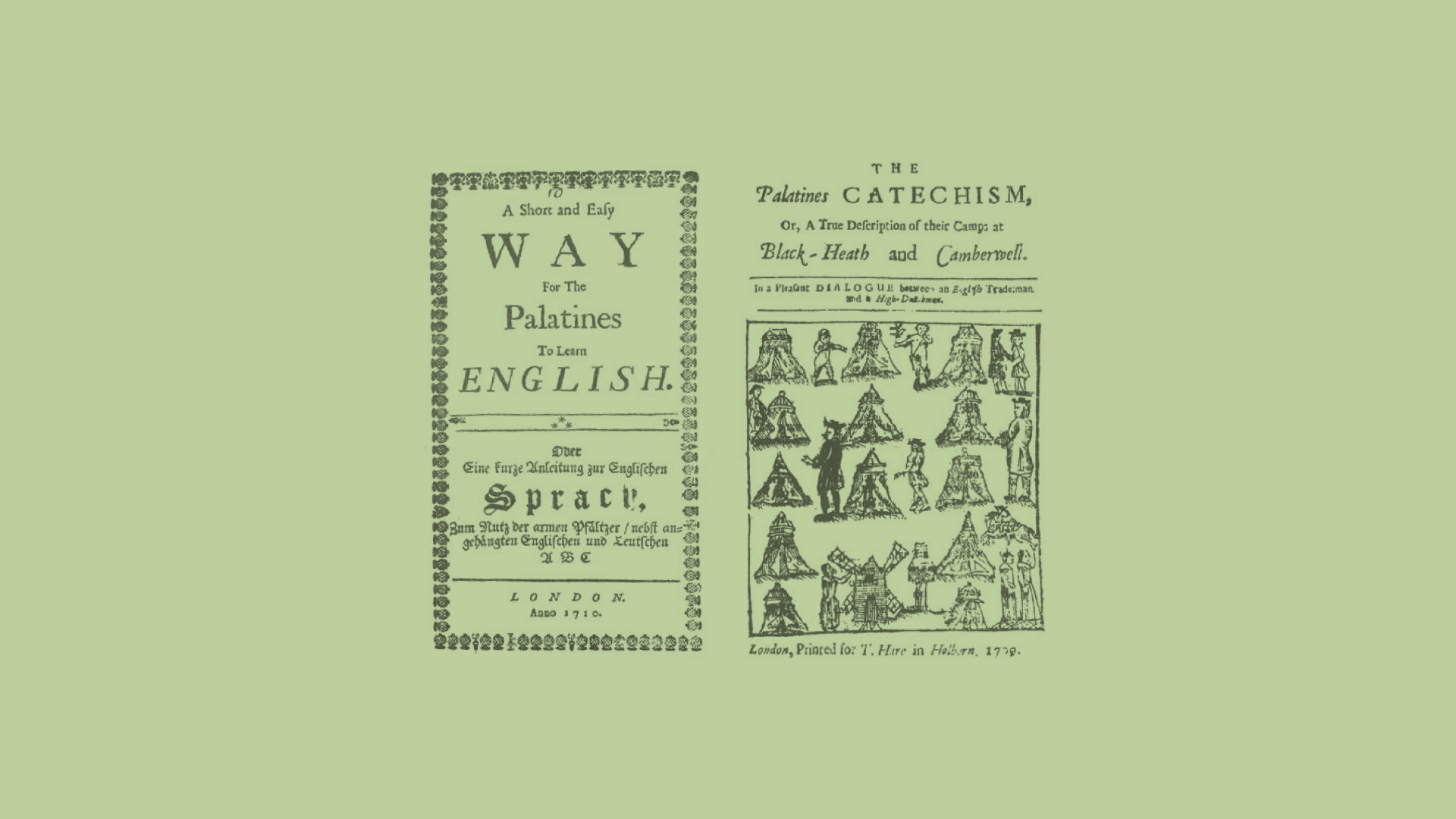 A short and easy way for the Palatines to learn English First description of the Palatine Emigrant Camp