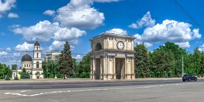 Stefan cel Mare Boulevard in Chisinau, Moldova