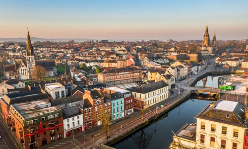 Aerial view of Cork City