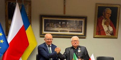 Amb Haughey and Lech Walesa