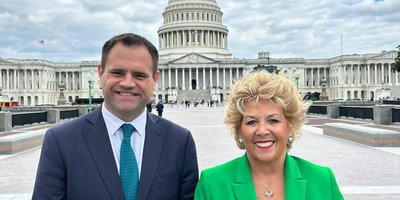 Ambassador Geraldine Byrne Nason and Minister of State Richmond Capitol