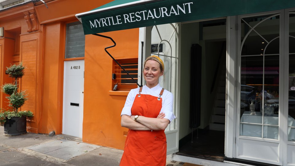 Anna Haugh outside Myrtle Restaurant