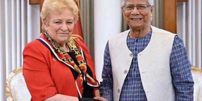 Baroness O'Loan with CA Muhhamad Yunus