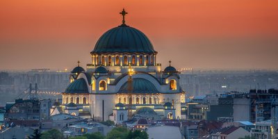 Sunset over Belgrade