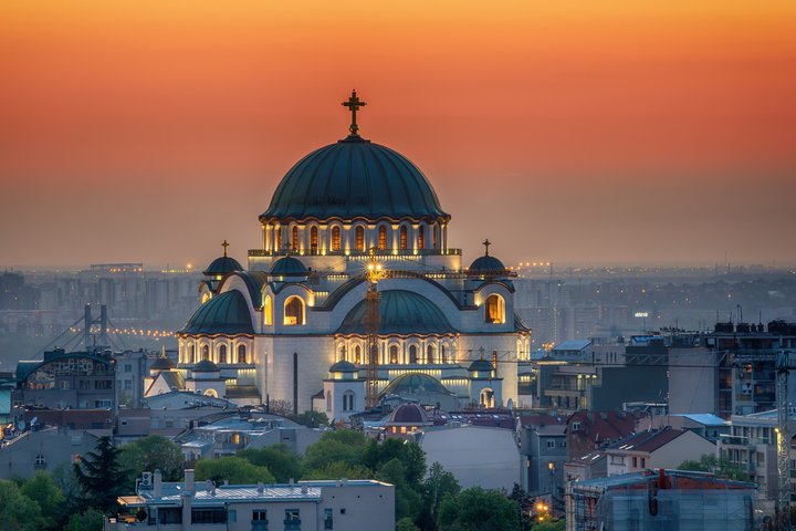 Sunset over Belgrade