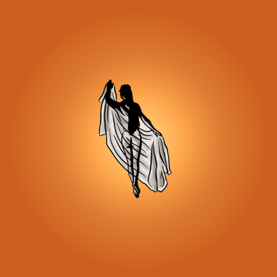 Illustration of a statue of Agnes Barnelle