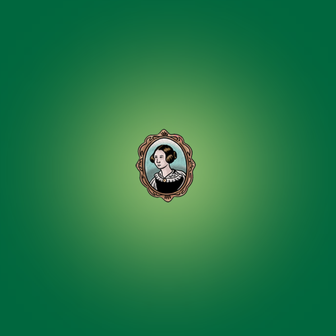Illustration of a picture of a woman in a frame