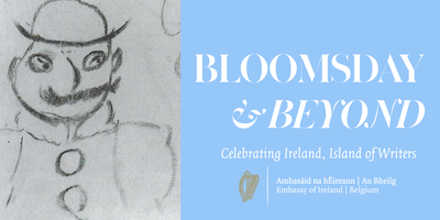 Poster of sketch of Leopold Bloom by James Joyce