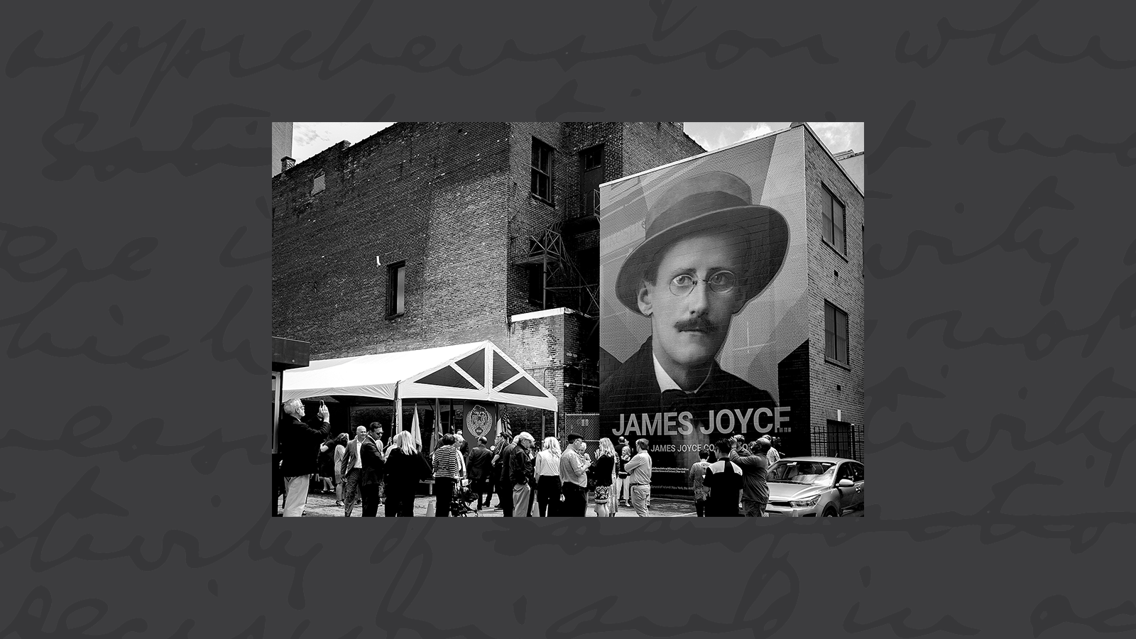 A mural of Joyce in downtown Buffalo