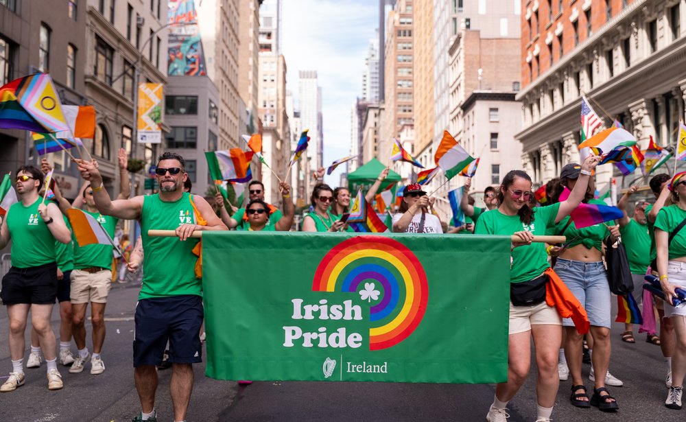 Consulate General of Ireland and other Irish diaspora marching in NYC pride