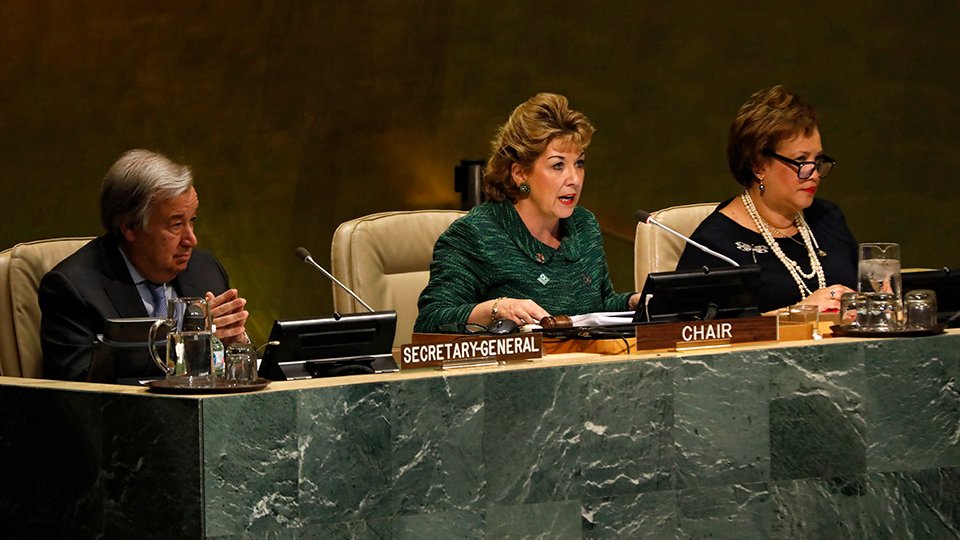 Ambassador Geraldine Byrne Nason, serving as Chair of the Commission on the Status of Women