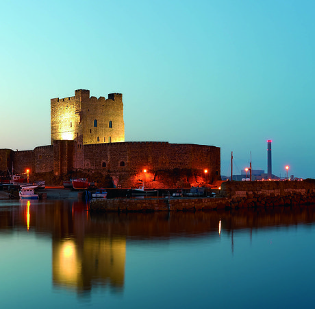 Carrickfergus Castle at night