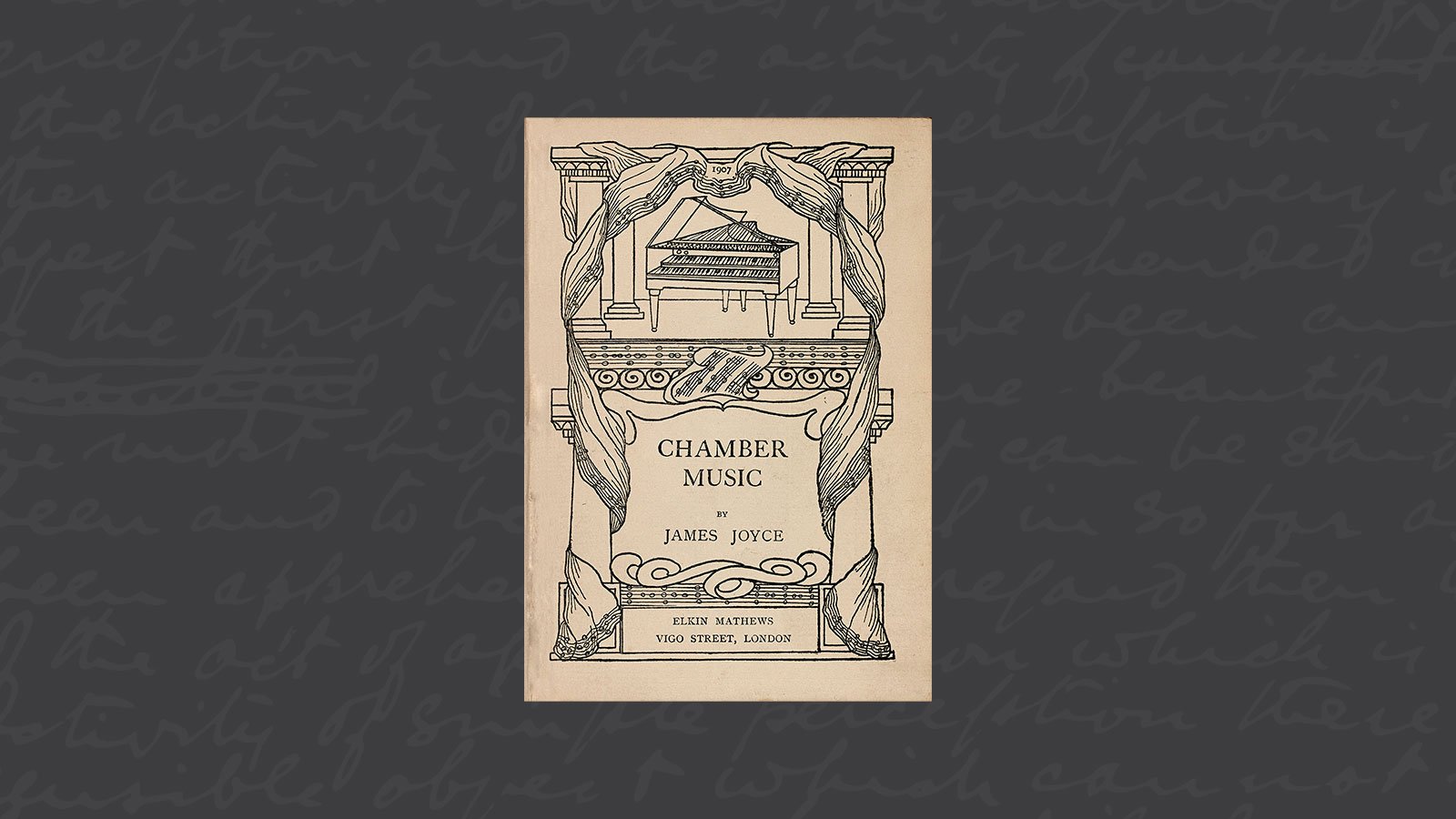 Cover of a book reading 'Chamber Music by James Joyce'