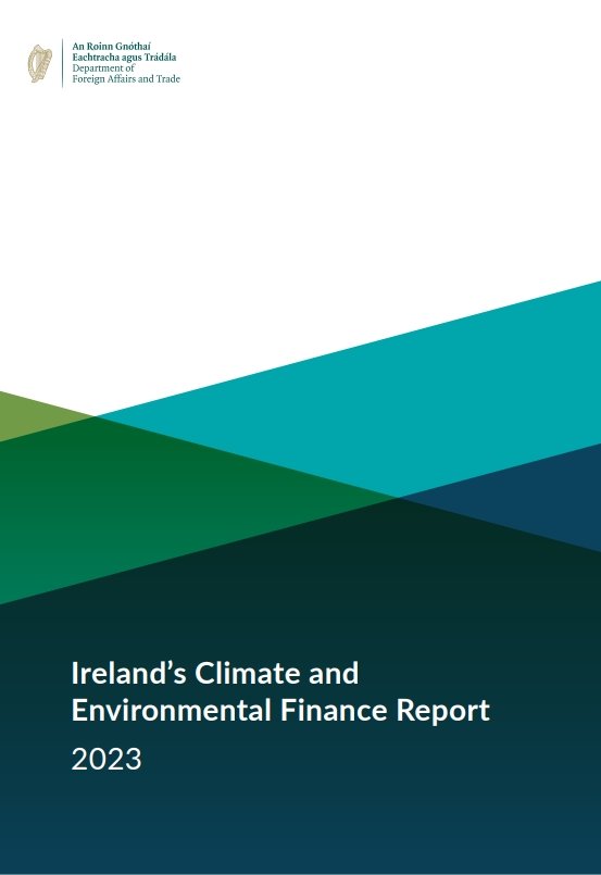 Climate Finance Report front cover in green and white
