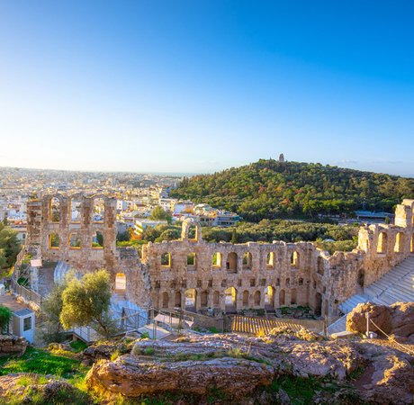 View of the Colosseum on a sunny day