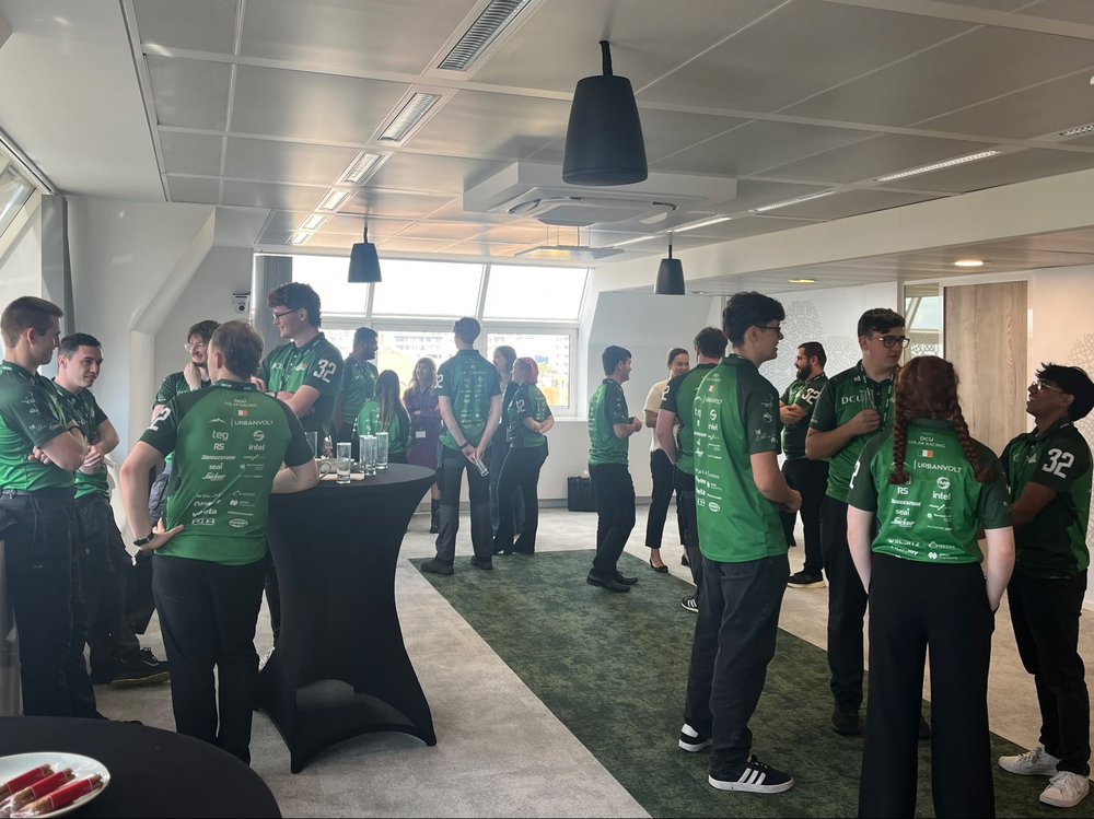 DCU Solar team in the Embassy