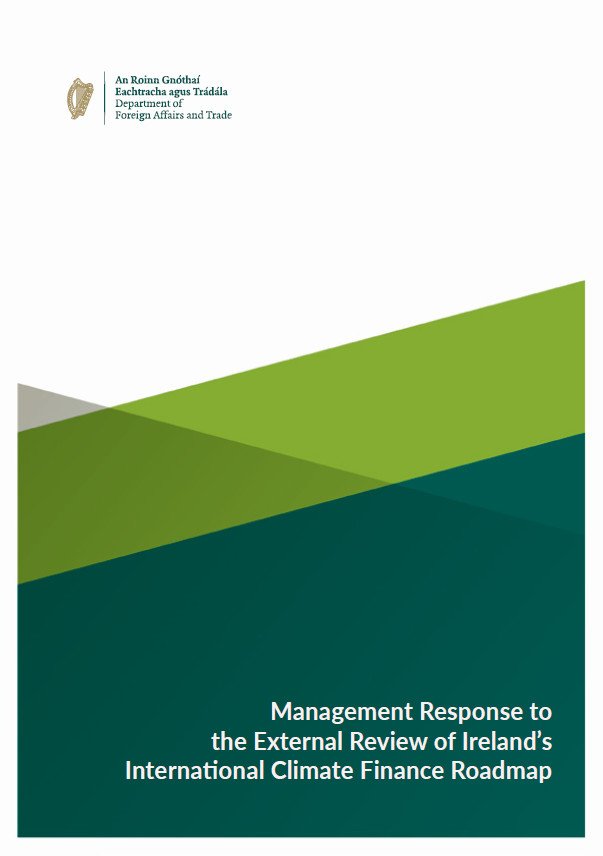 Response to Review of Ireland's Climate Roadmap front cover in green and white