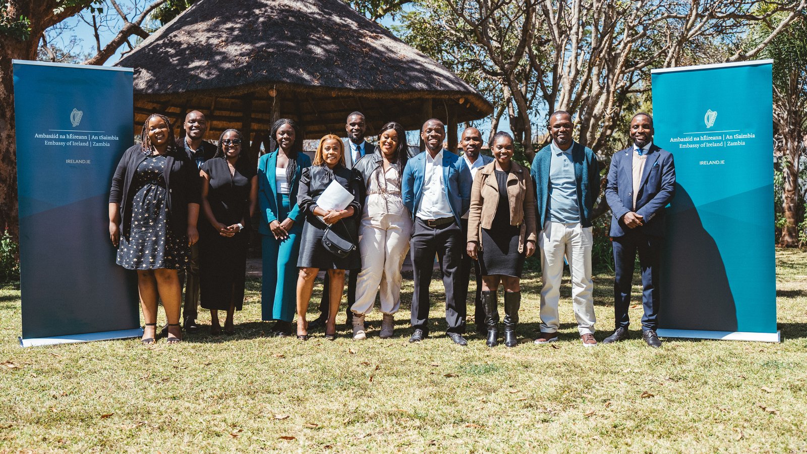 group photo of Ireland Fellows in Zamia
