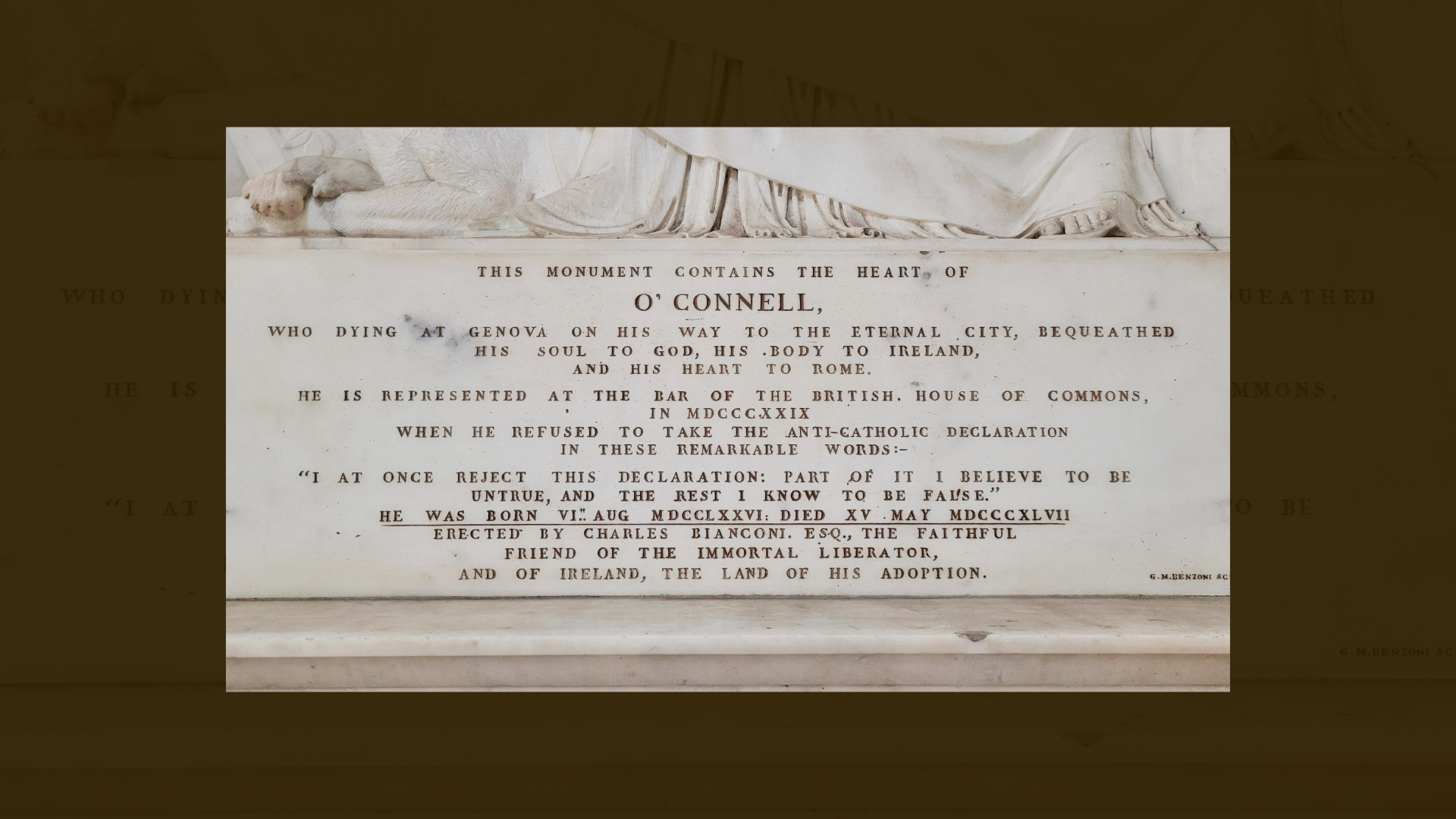 Monument in commemoration of Daniel O'Connell