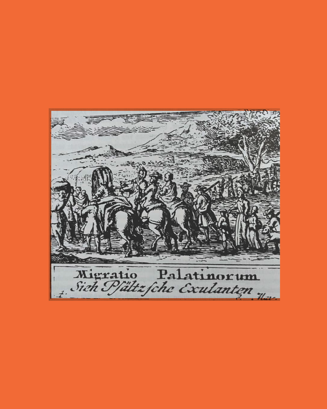 Depiction of Palatine emigration, 1722