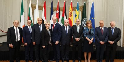 Minister for Foreign Affairs Simon Coveney hosts Foreign Ministers and the Secretary General of the League of Arab States at Farmleigh for a discussion on the Middle East Peace Process