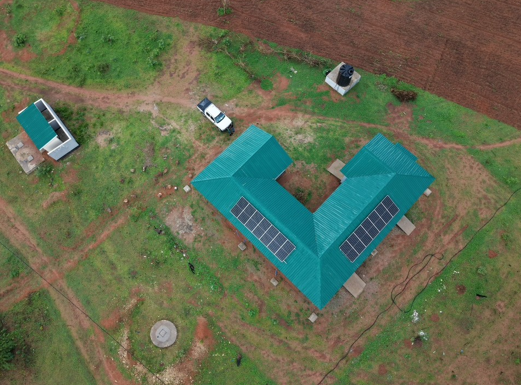 Solar panels on a health clinic in Tanzania