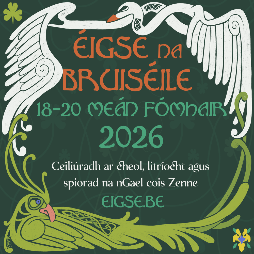 Poster for Éigse 2026 in Brussels taking place 18-20 September