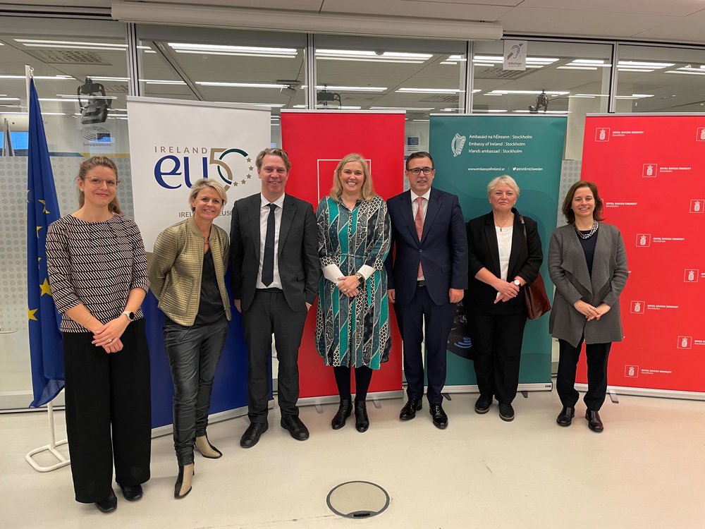 Louise Bengtsson from the Swedish Institute of European Policy Studies (SIEPS) with panellists Noelle O’Connell CEO of European Movement Ireland, Dr Lykke Friis,  Director of the Danish Europa think tank and Co-Chair of the European Council on Foreign Relations and Göran van Sydow, Director of SIEPS