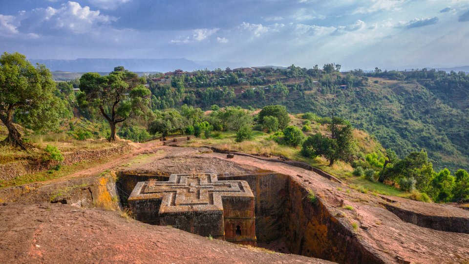 Rock Church of St . George in Lalibela