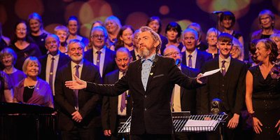 David Brophy conducting the Expo World Choir