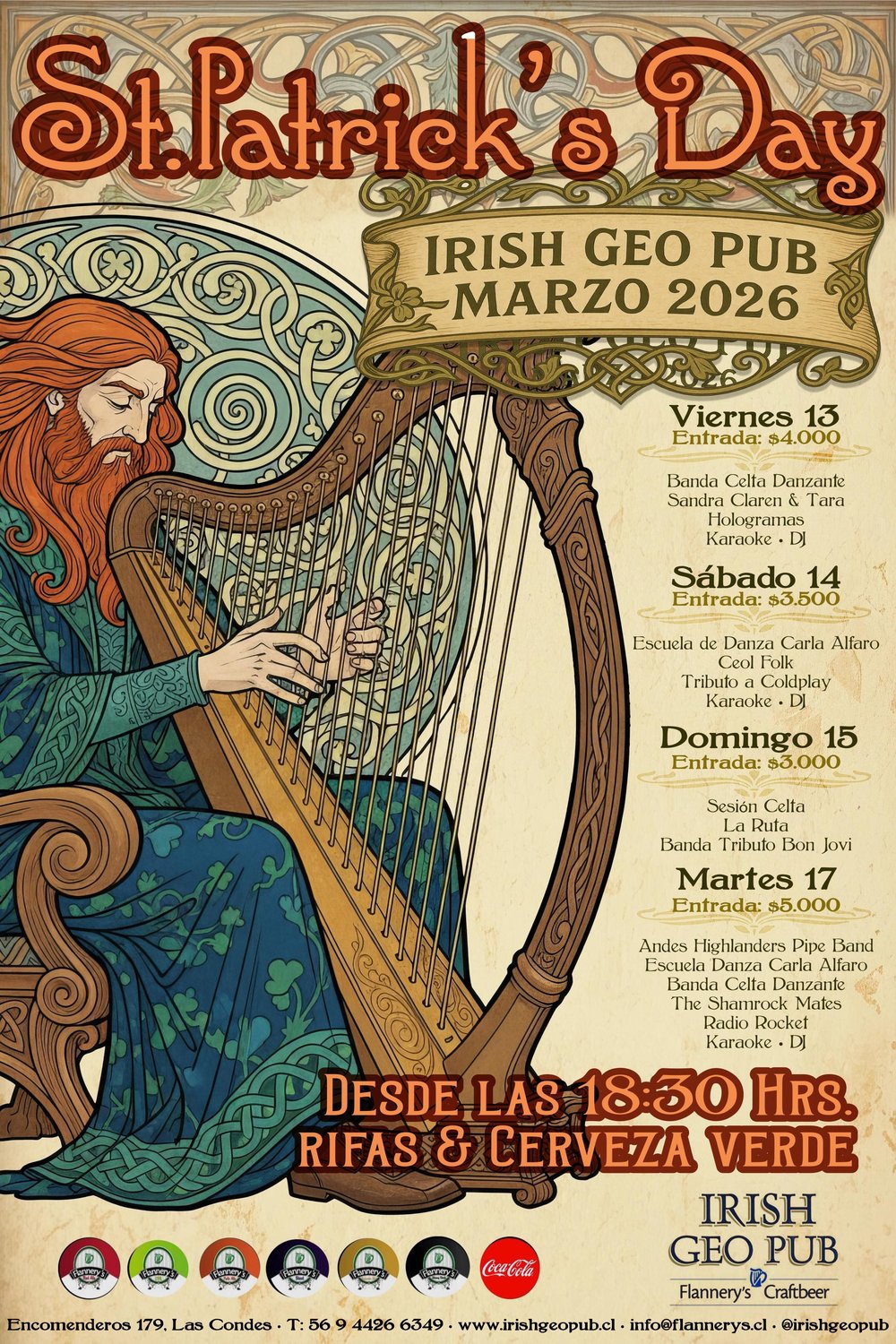 Flyer Irish Geo Pub St Patrick's Day 2026