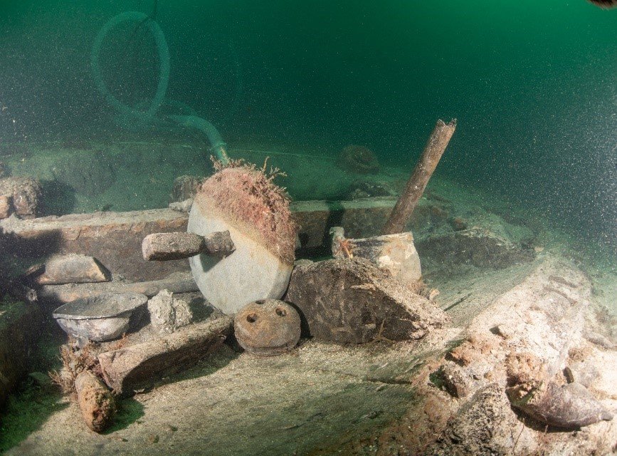 A grind stone on the sea floor